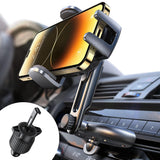 Suport auto Lisen (YL0222040016), pentru Grila ventilatie, CD Slot, 2in1, Universal, Multi-Angle Adjustment, Secure Fit, negru