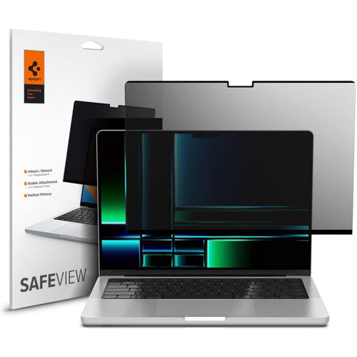 Spigen Safe View magnetic (AFL06158), MacBook Pro 14 (2021 / 2022 / 2023 / 2025), Privacy