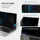 Spigen Safe View magnetic (AFL06158), MacBook Pro 14 (2021 / 2022 / 2023 / 2025), Privacy