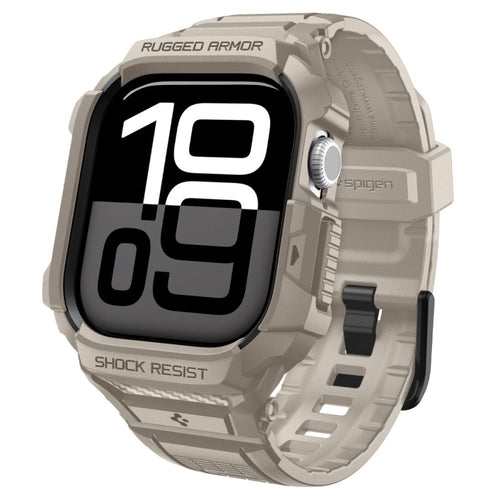 Curea pentru Apple Watch 10 46mm, Spigen Rugged Armor Pro V2 (ACS10506), bej