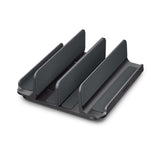 Spigen Vertical Laptop Stand LD208S4 (AMP10640), pentru 4 Devices, reglabil Width, Universal, Silicone Pads, Space Gri