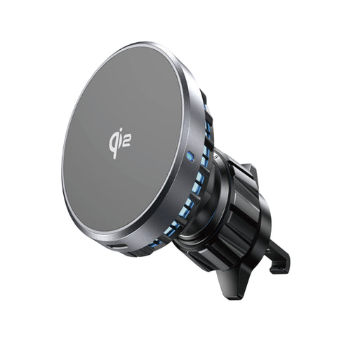 Suport auto Lisen cu Wireless Charging Qi2, W701 (YL0224060042), pentru Grila ventilatie, USB, USB-C Incarcator auto, Cable, 15W, negru