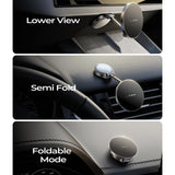 Suport auto Lisen cu Incarcare Wireless (YL0223090006), Magnetic, pentru Bord, Universal, Elegant, 15W, negru