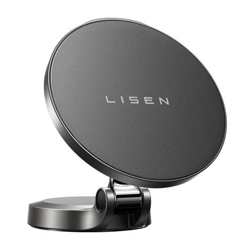 Suport auto Lisen cu Incarcare Wireless (YL0223090006), Magnetic, pentru Bord, Universal, Elegant, 15W, negru