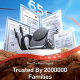Suport auto Lisen cu Wireless Charging (YL0223070009), MagSafe, Grila ventilatie, Square Shape, One-Click Release, 15W, negru