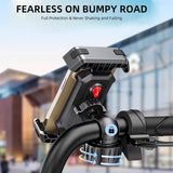 Suport bicicleta Lisen Bike Suport telefon (YL0423080007), Prindere magnetica, Anti-Shake, Shockproof, Rubber Pads, 360° Rotation, 4-7, negru