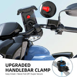 Suport bicicleta Lisen Bike Suport telefon (YL0423080007), Prindere magnetica, Anti-Shake, Shockproof, Rubber Pads, 360° Rotation, 4-7, negru