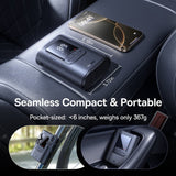 Baseus Car Compressor Gotrip VA1 Super Mini (C0119701), cu Display, Flashlight, 22 Cylinder, Auto-Stop, Cosmic Negru