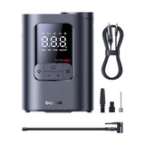 Baseus Car Compressor Gotrip VA1 Super Mini (C0119701), cu Display, Flashlight, 22 Cylinder, Auto-Stop, Cosmic Negru