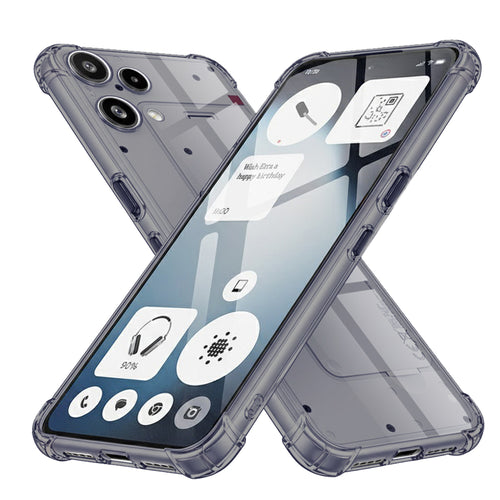 Husa pentru Nothing Phone (3a) Lite, Techsuit Shockproof Clear Silicone, fumuriu