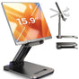 Suport de birou Lisen birou (YL0424080007), pentru 15.9'' Tablets, Ajustable, Stable, Iron, 17.5 x 12.3 x 3.4cm, negru
