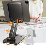 Suport de birou Lisen birou (YL0424080007), pentru 15.9'' Tablets, Ajustable, Stable, Iron, 17.5 x 12.3 x 3.4cm, negru