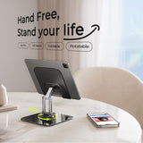 Suport de birou Lisen birou Q18 (YL0423120002), pentru Tablets, Pliabil, Reglabil, 360° Rotation, Stable, 4.7, negru