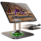 Suport de birou Lisen birou Q18 (YL0423120002), pentru Tablets, Pliabil, Reglabil, 360° Rotation, Stable, 4.7, negru