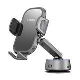 Suport auto Lisen A680 (YL0225010007), pentru Bord, Birou, Electric Ventuza, 360A° Rotatie, Clema Brat, 130mAh, negru