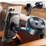 Suport auto Lisen A680 (YL0225010007), pentru Bord, Birou, Electric Ventuza, 360A° Rotatie, Clema Brat, 130mAh, negru