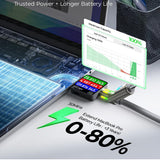 Cablu Lisen de date (YL0124110002), 4in1, USB/Type-C to Type-C/Lightning, Lumini RGB, 240W, 480Mbps, 2m, gri