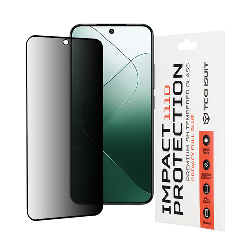 Folie de protectie pentru Xiaomi 14, Techsuit 111D Privacy Full Glue