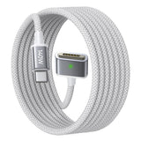 Cablu Lisen de date (YL0123070001), Type-C to MagSafe 3, pentru MacBook, 140W, Super Incarcare rapida, Braided, 2m, gri