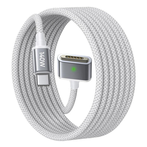 Cablu Lisen de date (YL0123070001), Type-C to MagSafe 3, pentru MacBook, 140W, Super Incarcare rapida, Braided, 2m, gri