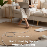 Cablu Lisen de date (YL0123070001), Type-C to MagSafe 3, pentru MacBook, 140W, Super Incarcare rapida, Braided, 2m, gri