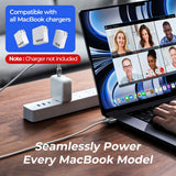 Cablu Lisen de date (YL0123070001), Type-C to MagSafe 3, pentru MacBook, 140W, Super Incarcare rapida, Braided, 2m, gri