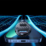 Incarcator auto Ainope (YA0222080015), USB, Type-C, PD30W, cu Pull Ring, Aliaj aluminiu, 12V/24V, negru