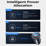 Incarcator auto Lisen (YL0223080037) (2 pack), USB, Type-C, PD36W, Q3.0, 12V/24V, negru