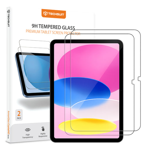 Folie de protectie pentru iPad 10 (2022) 10.9, Techsuit ArmorGlass CrystalHD (2 pack)