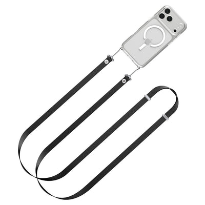 Spigen Lanyard Strap DA30L (AFA10614), Neck/Crossbody Wear, pentru Phone Cases, magnetic Length Adjustmen, Negru