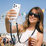Spigen Lanyard Strap DA30L (AFA10614), Neck/Crossbody Wear, pentru Phone Cases, magnetic Length Adjustmen, Negru