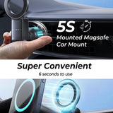 Suport auto Lisen (YL0224050012), Prindere magnetica, pentru Grila ventilatie, Pliabil, 360° Reglabil, Secure Fit, negru
