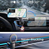 Suport auto Lisen (YL0224050012), Prindere magnetica, pentru Grila ventilatie, Pliabil, 360° Reglabil, Secure Fit, negru
