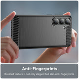 Husa pentru Samsung Galaxy S26 Plus, Techsuit Carbon Silicone, albastru