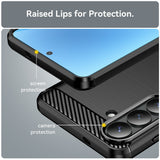 Husa pentru Samsung Galaxy S26 Plus, Techsuit Carbon Silicone, albastru