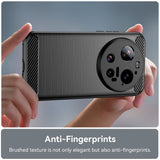 Husa pentru Xiaomi 17 Ultra, Techsuit Carbon Silicone, albastru