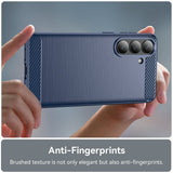 Husa pentru Samsung Galaxy S26 Plus, Techsuit Carbon Silicone, albastru