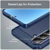 Husa pentru Samsung Galaxy S26 Plus, Techsuit Carbon Silicone, albastru