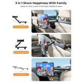 Suport auto Lisen (YL0423090004), pentru Headrest, 360A° Rotatie, Reglabil, pentru Telefon, Tablet up to 12.9, negru
