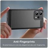 Husa pentru OPPO Reno15 F, Techsuit Carbon Silicone, negru
