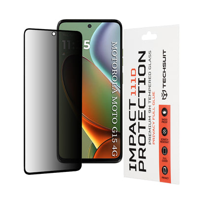 Folie de protectie pentru Motorola Moto G15, Techsuit 111D Privacy Full Glue