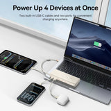 Baterie Externa Baseus Enerfill FC41 (E0028N03), Dual USB-C Cables, Incarcare Rapida, Afisaj Digital, 100W, 20000mAh