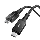Cablu Spigen de date Essential EB10015CC (ACA10421), Incarcare rapida, Type-C, 100W, 5Gbps, E-Marker Chip, 1.5m, negru