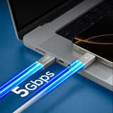 Cablu Spigen de date Essential EB10015CC (ACA10420), Incarcare rapida, Type-C, 100W, 5Gbps, E-Marker Chip, 1.5m, alb