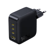 Incarcator retea Baseus EnerFill FH11 (E0121J00), 3x USB-C, 1x USB-A, 140W, GaN Technology, Incarcare rapida, negru