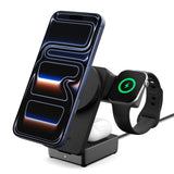 Incarcator wireless Spigen Essential EF323MQ (ACH10398), MagSafe, Incarcare rapida, Qi2.2, 3in1, Pliabil, 25W, negru