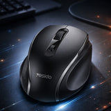 Mouse wireless Yesido Mouse wireless (KB45), 2.4G Connection, 800 / 1200 / 1600 DPI, Low Noise, negru