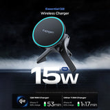 Suport auto Spigen cu Wireless Charging Essential EV15MAQ (ACP10513), negru