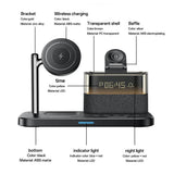 Incarcator wireless Yesido (DS37), Incarcare rapida, pentru iPhone, AirPods, Earbuds, Soft Night Light, 25W, negru