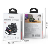 Incarcator wireless Yesido (DS38), 8in1, MagSafe, Incarcare rapida, pentru iPhone, Apple Watch, Earbuds, 65W, negru
